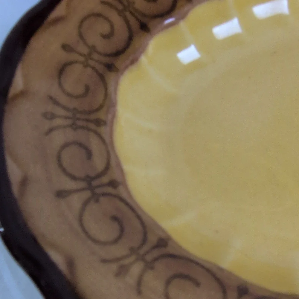 Vintage Vernon ware by Metlox oval serving platter brown scroll dsgn made in Cal
